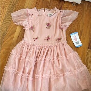Rare Editions Pink Floral Kids Formal Dress
